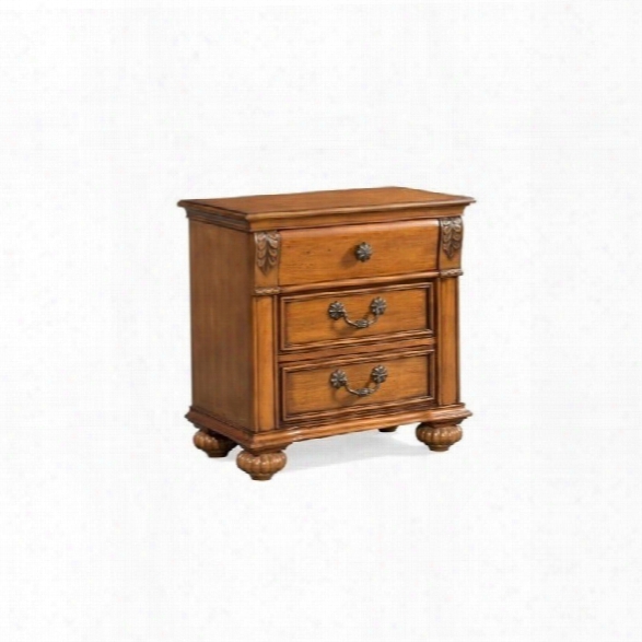 Picket House Furnishings Barrow 3 Drawer Nightstand In Oak