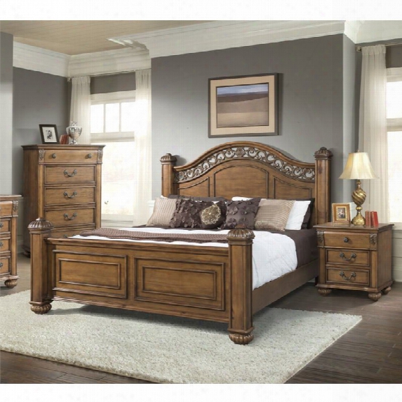 Picket House Furnishings Barroow 3 Piece Queen Bedroom Set In Oak