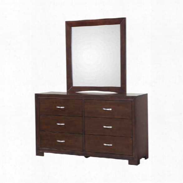 Picket House Furnishings Zoe 6 Drawer Dresser With Mirror In Espresso