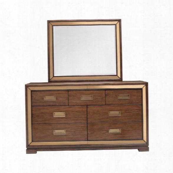 Pulaski 7 Drawer Dresser In Brown