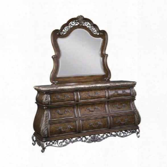 Pulaski Birkhaven Dresser And Mirror Set In Lush Mocha