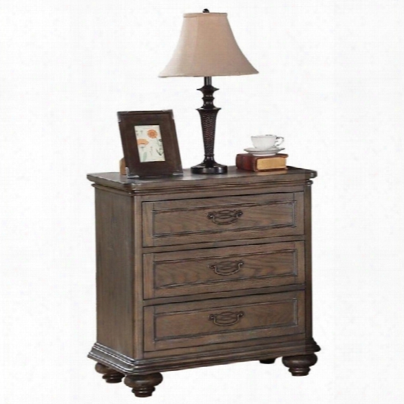 Riverside Furniture Belmeade 3 Drawer Nightstand In Old World Oak
