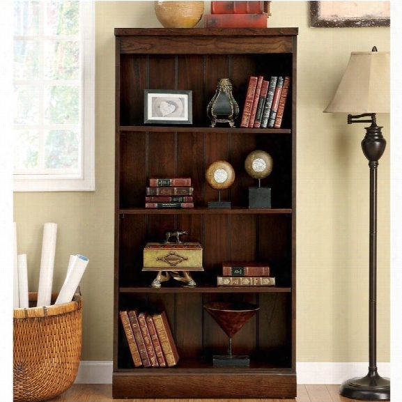 Riverside Furniture Castlewood Bookcase In Warm Tobacco