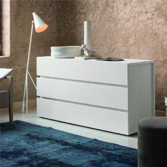 Rossetto Gola 3 Drawer Dresser In White