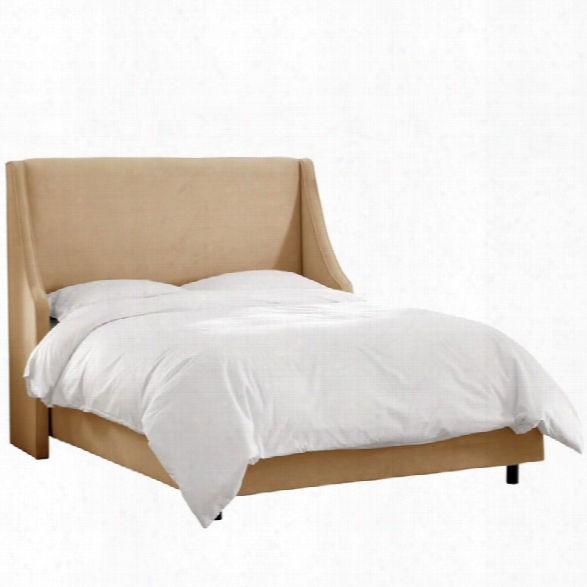 Skyline Furniture Upholstered King Bed In Velvet Buckwheat