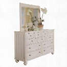 American Drew Camden Landscape Mirror and Dresser Set in Buttermilk