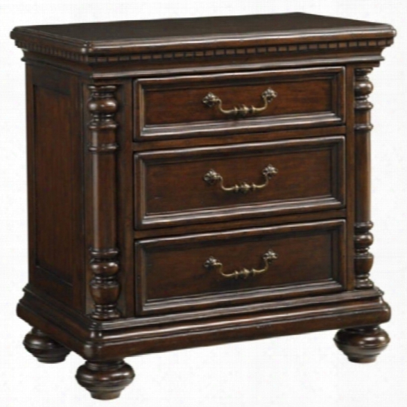 Tommy Bahama Home Kilimanjaro Newland 3 Drawer Nightstand In Distressed Tangiers