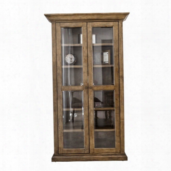 Abbyson Living Westley Glass Bookcase In Brown