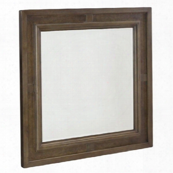 American Drew Park Studio Square Mirror In Taupe