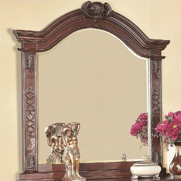 Coaster Grand Prado Mirror In Warm Cherry Finish