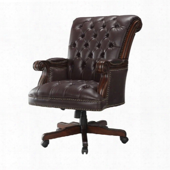 Coaster Office Chairs Traditional Executive Chair In Burgundy