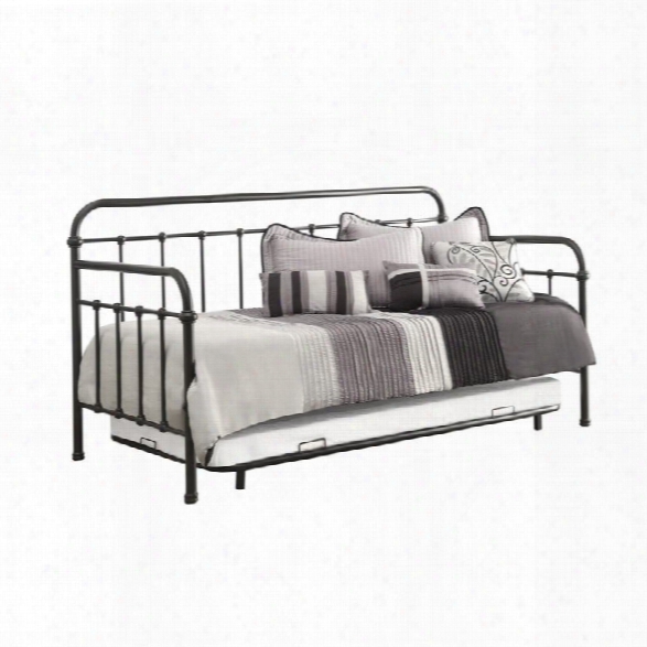 Coaster Twin Metal Daybed With Trundle In Dark Bronze