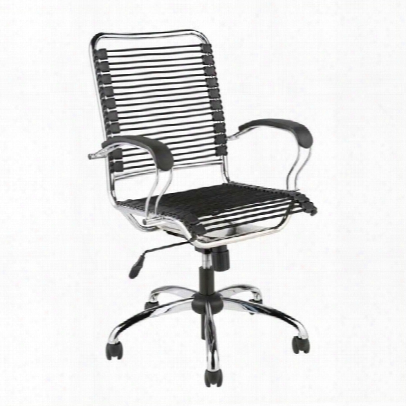 Eurostyle Bungie Flat J-arm Office Chair In Black/chrome