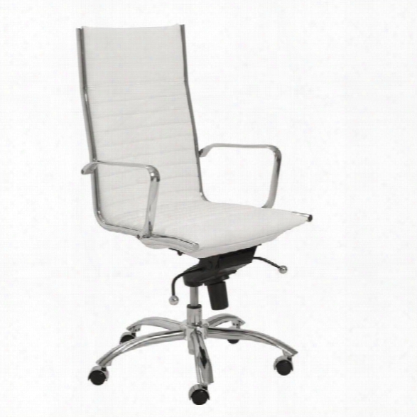 Eurostyle Dirk High Back Office Chair In White / Chrome