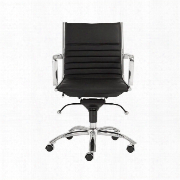 Eurostyle Dirk Low Back Office Chair In Black/chrome