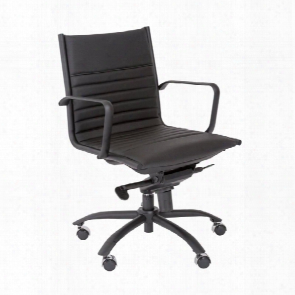 Eurostyle Dirk Powder Coated Low Back Office Chair In Black