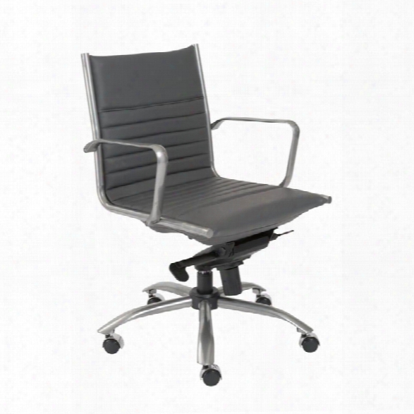 Eurostyle Dirk Powder Coated Low Back Office Chair In Gray