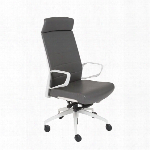 Eurostyle Gotan Powder Coated High Back Office Chair In Gray