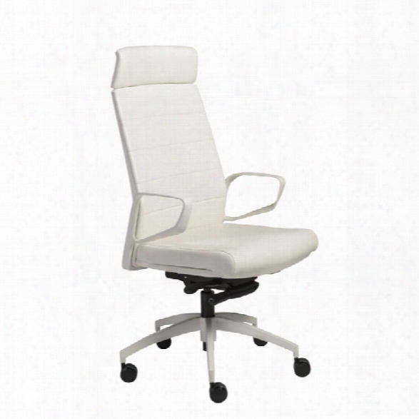 Eurostyle Gotan Powder Coated High Back Office Chair In White