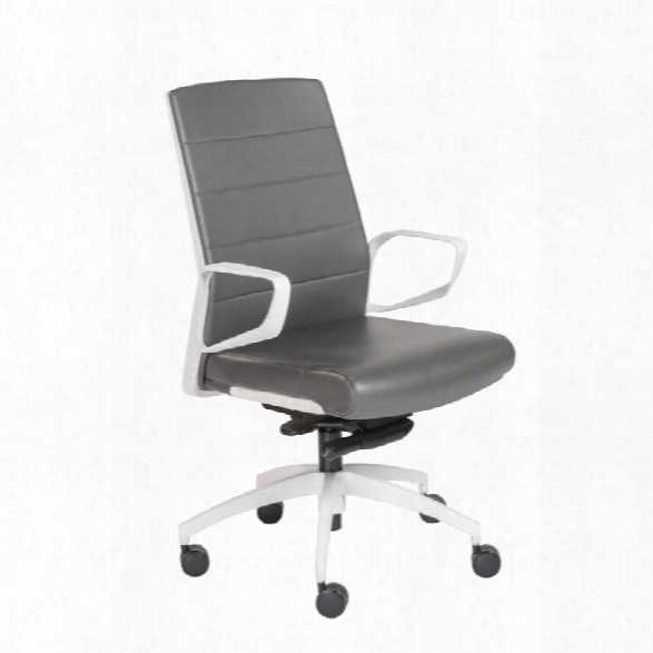 Eurostyle Gotan Powder Coated Low Back Office Chair In Gray