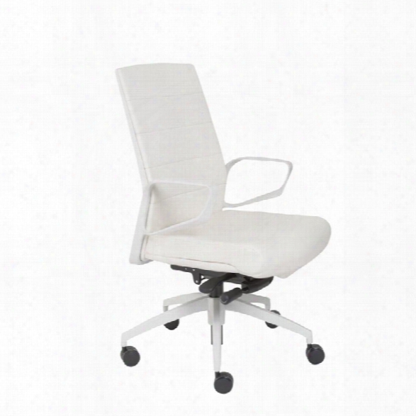 Eurostyle Gotan Powder Coated Low Back Office Chair In White