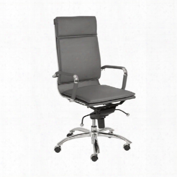 Eurostyle Gunar Pro High Back Office Chair In Gray/chrome