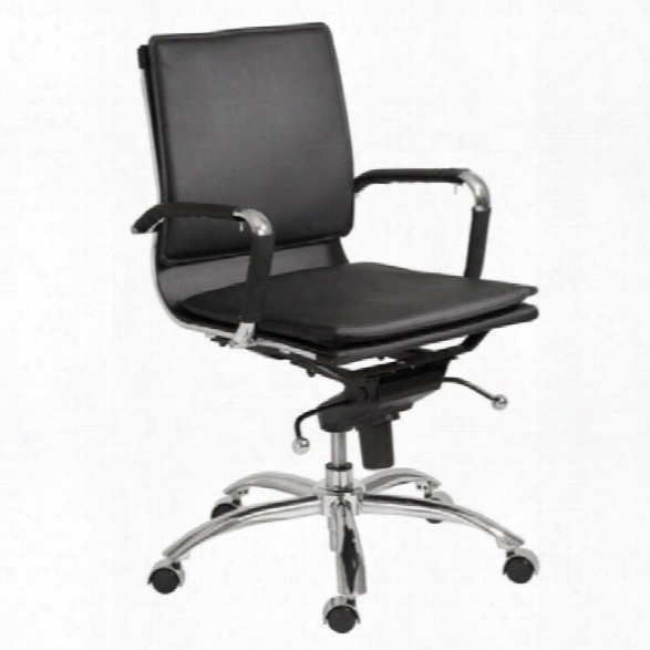 Eurostyle Gunar Pro Low Back Office Chair In Black/chrome