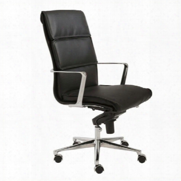 Eurostyle Leif High Back Office Chair In Black/chrome