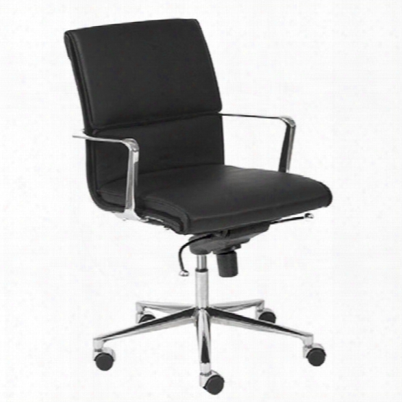 Eurostyle Leif Low Back Office Chair In Black/chrome