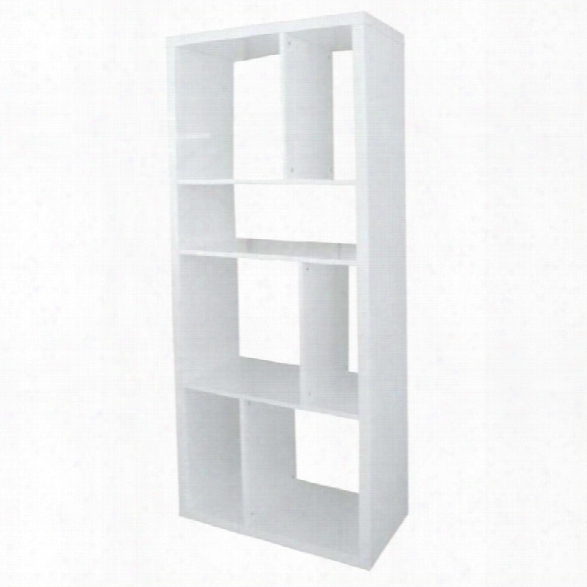 Eurostyle Reid Shelving Unit In White Lacquer