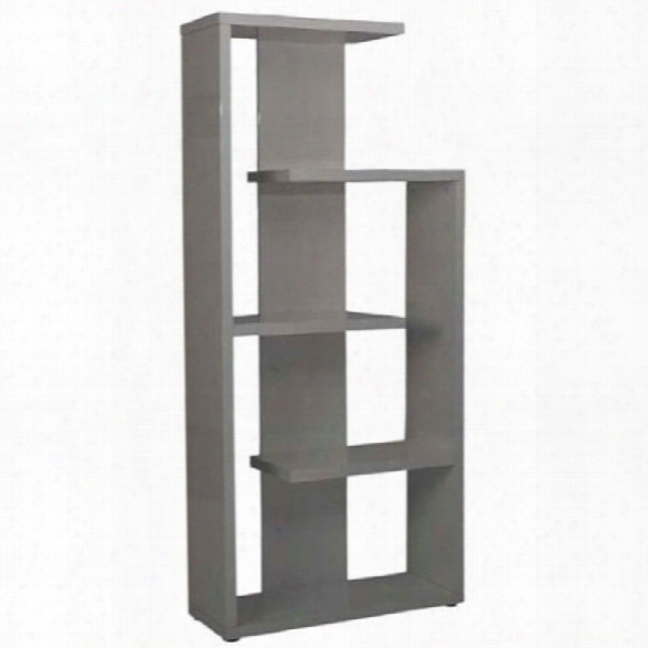 Eurostyle Robbie Shelving Unit In Gray Lacquer