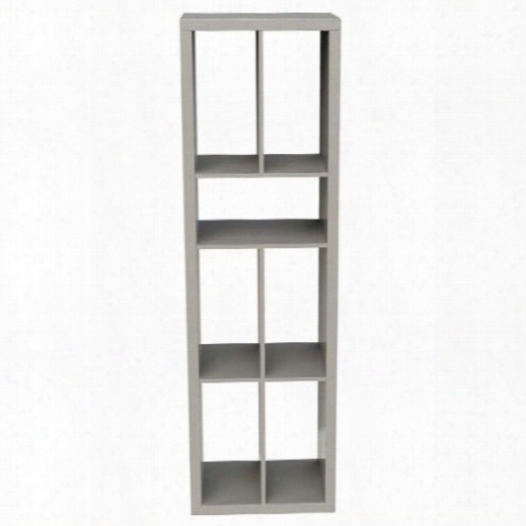 Eurostyle Ryn Shelving Unit In Gray Lacquer