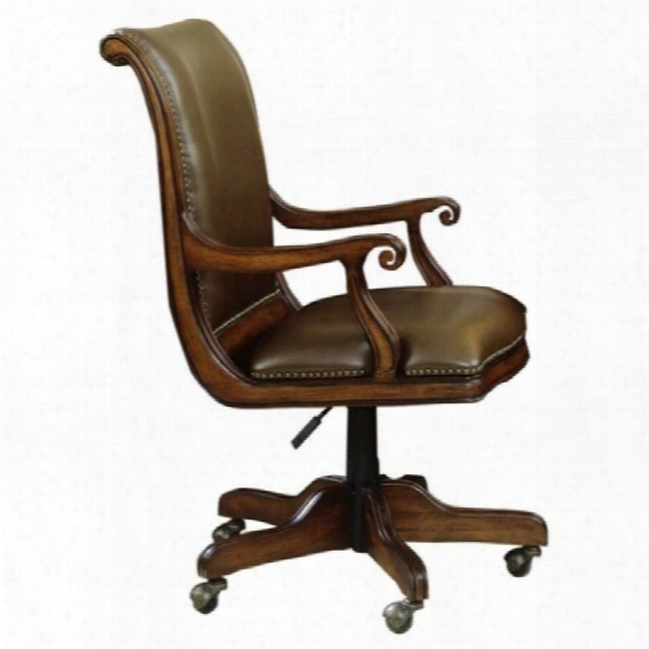 Hooker Furniture Brookhaven Desk Office Chair In Medium Clear Cherry