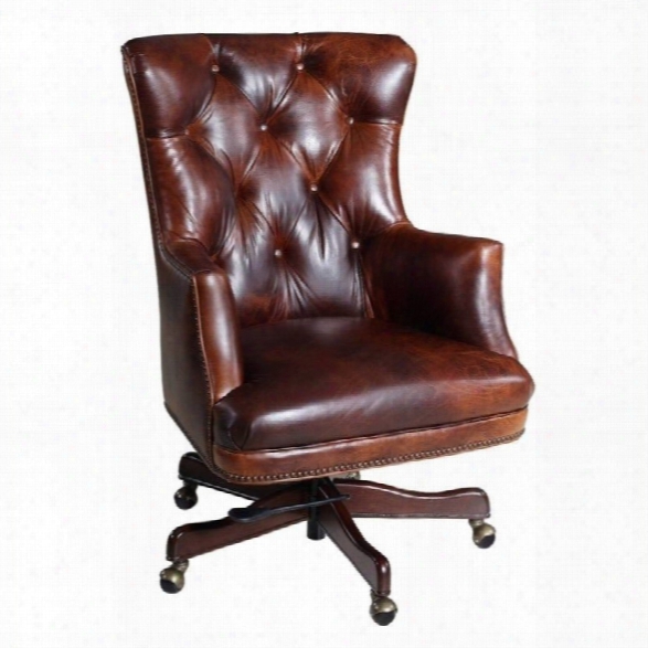 Hooker Furniture Executive Leather Swivel Tilt Office Chair In Parthenon Temple