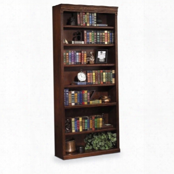 Kathy Ireland Home Huntington Oxford 7-shelf 84h Wood Bookcase In Burnish