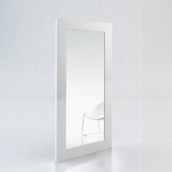 Modloft Norfolk Mirror In White Lacquer