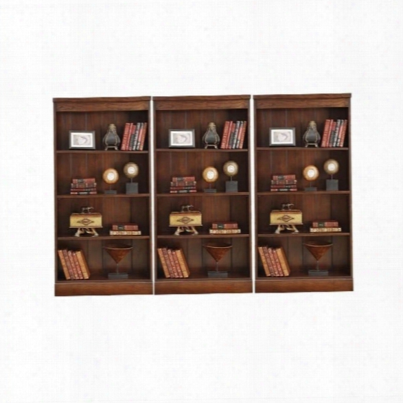 Riverside Furniture Castlewood Wall Bookcase In Warm Tobacco