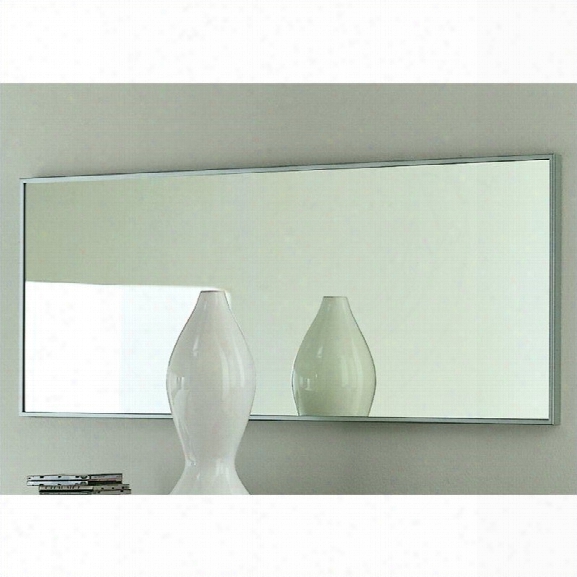 Rossetto Gap Mirror With Silver Aluminum Frame