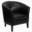 Flash Furniture Barrel Shaped Guest Chair in Black