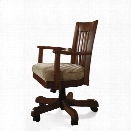 Riverside Cantata Arm Office Chair with Casters in Burnished Cherry