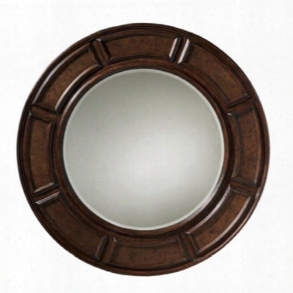 Tommy Bahama Home Kilimanjaro Helena Round Mirror In Distressed Tangiers