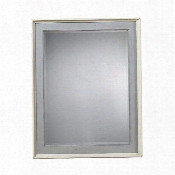 Universal Furniture Sojourn Mirror In Summer White And Gray Lake