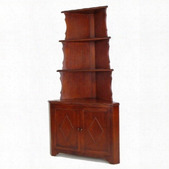 Wayborn 3 Shelf Corner Display In Brown