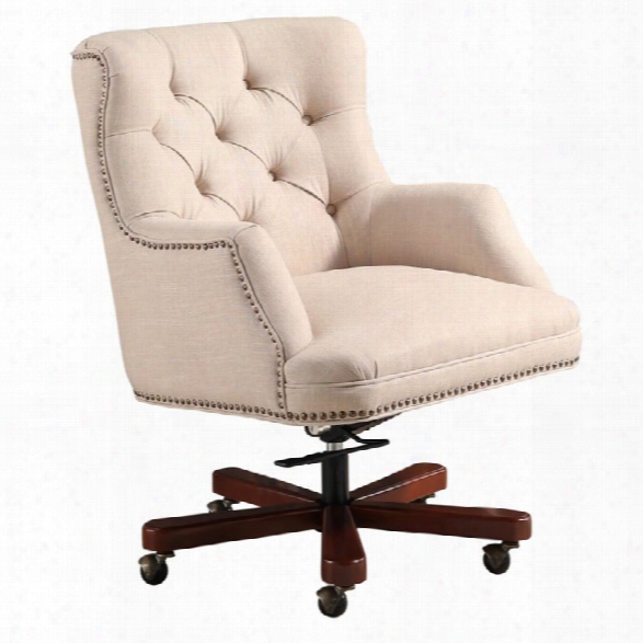 Abbyson Livng Bernie Office Chair In Cream