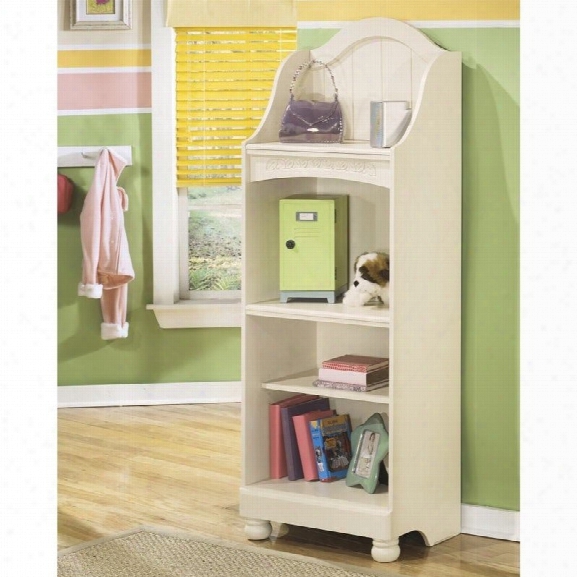 Ashley Cottage Retreat 3 Shelf Wood Bookcase In Cream