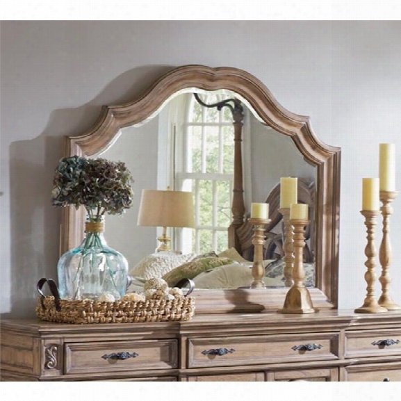 Coaster Ilana Wood Frame Mirror In Antique Linen