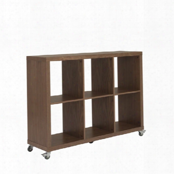 Eurostyle 6 Cube Bookcase In American Walnut