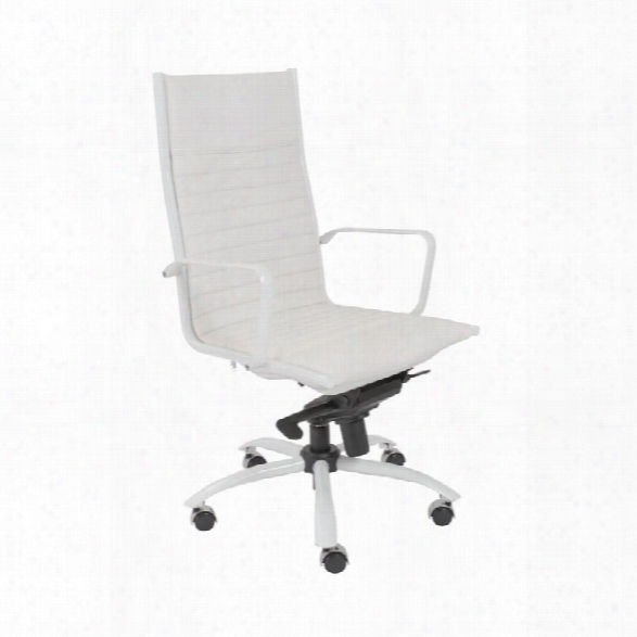 Eurostyle Dirk Powder Coated High Back Office Chair In White