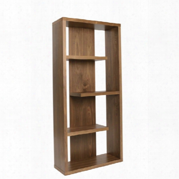 Eurostyle Robyn 4 Shelf Bookcase In Walnut