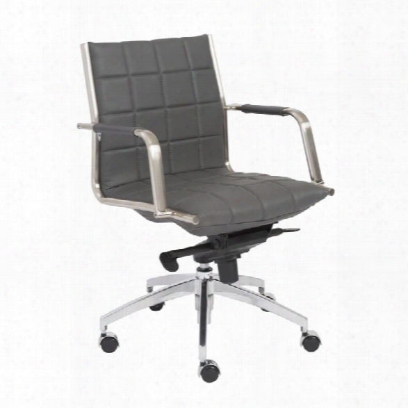 Eurostyle Zander Low Back Office Chair In Gray